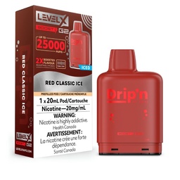 [dpv1504b-fd] Federal *EXCISED* Nicotine Pod Drip'n Level X Boost G2 Red Classic Box of 6