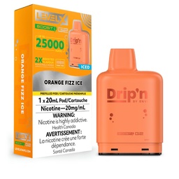 [dpv1509b-fd] Federal *EXCISED* Nicotine Pod Drip'n Level X Boost G2 Orange Fizz Box of 6