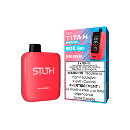 [sth3101b-fd] Federal *EXCISED* Disposable Vape STLTH Titan Max 50K Apple Kiwi Ice Box of 4