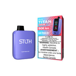 [sth3103b-fd] Federal *EXCISED* Disposable Vape STLTH Titan Max 50K Blue Peach Ice Box of 4