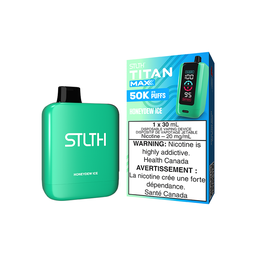 [sth3107b-fd] Federal *EXCISED* Disposable Vape STLTH Titan Max 50K Honeydew Ice Box of 4