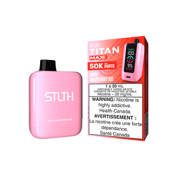 [sth3108b-fd] Federal *EXCISED* Disposable Vape STLTH Titan Max 50K Juicy Grapefruit Ice Box of 4