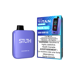 [sth3112b-fd] Federal *EXCISED* Disposable Vape STLTH Titan Max 50K Quad Berry Ice Box of 4