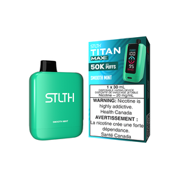 [sth3114b-fd] Federal *EXCISED* Disposable Vape STLTH Titan Max 50K Smooth Mint Box of 4