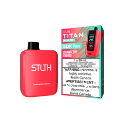 [sth3116b-fd] Federal *EXCISED* Disposable Vape STLTH Titan Max 50K Strawberry Kiwi Ice Box of 4