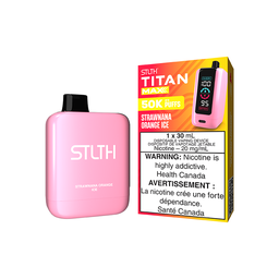 [sth3117b-on] Ontario *EXCISED* Disposable Vape STLTH Titan Max 50K Strawnana Orange Ic Box of 4