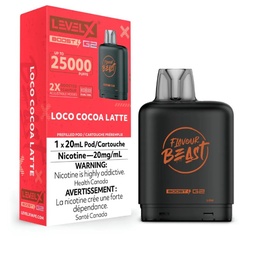 [fvb1521b-fd] Federal *EXCISED* Nicotine Pod Flavour Beast Level X Boost G2 Loco Cocoa Latte Box of 6