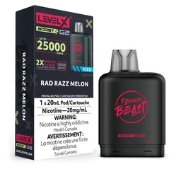 [fvb1522b-fd] Federal *EXCISED* Nicotine Pod Flavour Beast Level X Boost G2 Rad Razz Melon Box of 6