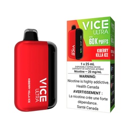 [vic2010b-fd] Federal *EXCISED* Disposable Vape Vice Ultra 60K Kiberry Killa Ice Box of 4