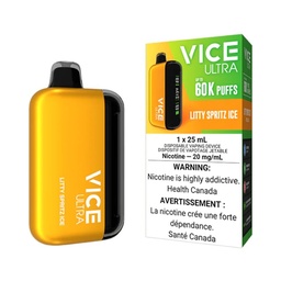 [vic2011b-fd] Federal *EXCISED* Disposable Vape Vice Ultra 60K Litty Spritz Ice Box of 4