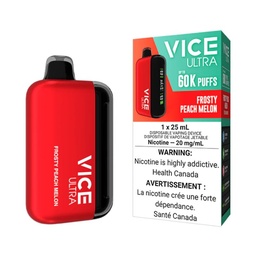 [vic2006b-on] Ontario *EXCISED* Disposable Vape Vice Ultra 60K Frosty Peach Melon Box of 4