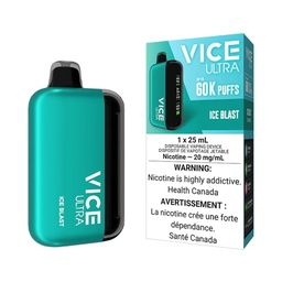 [vic2008b-on] Ontario *EXCISED* Disposable Vape Vice Ultra 60K Ice Blast Box of 4