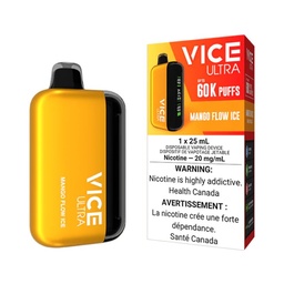 [vic2014b-on] Ontario *EXCISED* Disposable Vape Vice Ultra 60K Mango Flow Ice Box of 4