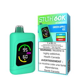 [sth3308b-on] Ontario *EXCISED* Disposable Vape STLTH 60K Green Apple Ice Box of 4