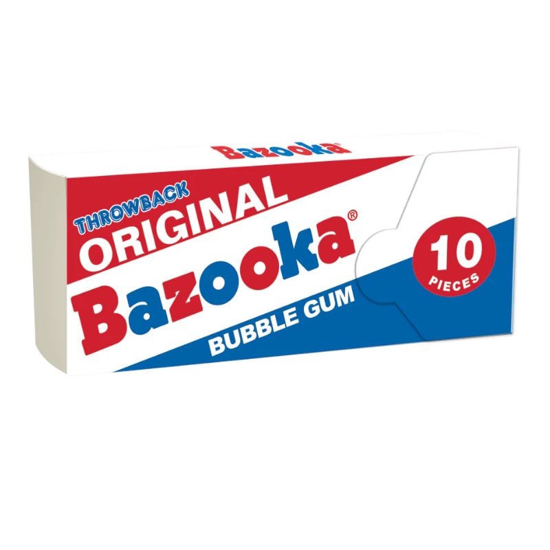 Snacks Bazooka Bubble Gum Wallet Pack 60 g  Box of 12