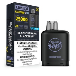 [fvb1530b-fd] Federal *EXCISED* Nicotine Pod Flavour Beast Level X Level X Boost G2 Blazin' Banana Blackberry Box of 6