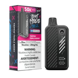 [fvb2008b-fd] Federal *EXCISED* Disposable Vape Flavour Beast Mode Max 2 Trippin' Triple Berry Box of 5