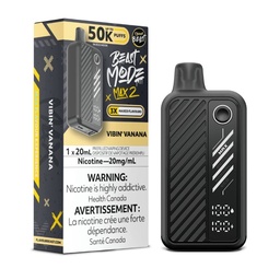 [fvb2009b-mb] Manitoba *EXCISED* Disposable Vape Flavour Beast Mode Max 2 Vibin' Vanana Box of 5