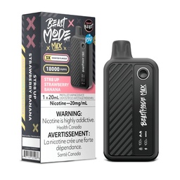 [fvb1731b-fd] Federal *EXCISED* Disposable Vape Flavour Beast Beast Mode Max STR8 UP Strawberry Banana Box of 5