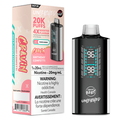 [fvb1810b-mb] Manitoba *EXCISED* Disposable Vape Flavour Beast Unleashed DCP 20K Birthday Confetti Box of 5