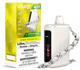 [krv1405b-fd] Federal *EXCISED* Disposable Vape Kraze Luna 42K Lemon Lime Bae Ice Box of 5