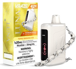 [krv1410b-fd] Federal *EXCISED* Disposable Vape Kraze Luna 42K Topaz Banana Ice Box of 5