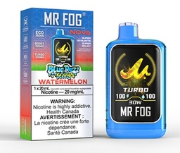 Alberta *EXCISED* Disposable Vape Mr Fog NOVA Blue Razz Steezy Watermelon Box of 5