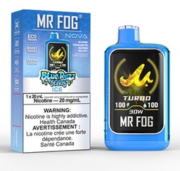 Alberta *EXCISED* Disposable Vape Mr Fog NOVA Blue Razz Steezy Ice Box of 5