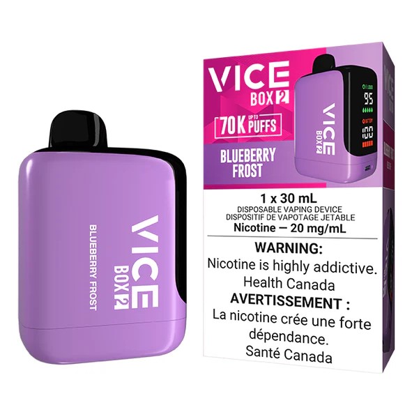 Manitoba *EXCISED* Disposable Vape Vice Box 2 70K Blueberry Frost Box of 4