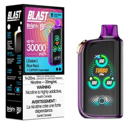 [dpv1421b-fd] "Federal *EXCISED* Disposable Vape Drip'n Envi Fasta Blast 30K Fusion Series Blue Razz +  Lemon (Fusion) Box of 5"