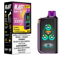 [dpv1423b-fd] Federal *EXCISED* Disposable Vape Drip'n Envi Fasta Blast 30K Fusion Series Pineapple + Coconut (Fusion) Box of 5